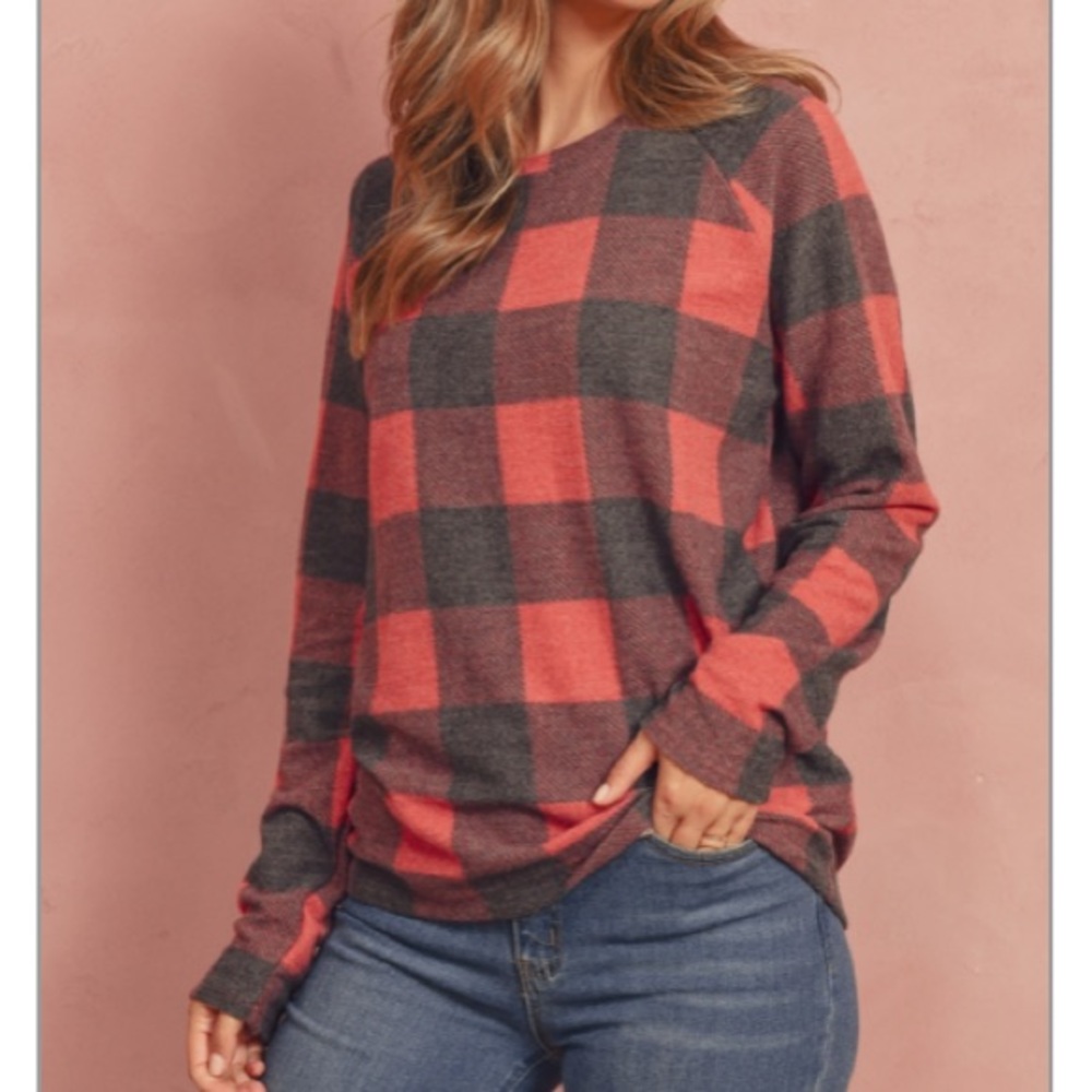 Red & Black Buffalo Check Tunic Top - Picture 9 of 9